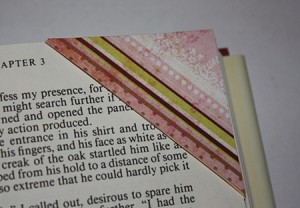 Corner bookmark, on a page