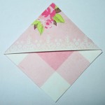 pink corner bookmark, front